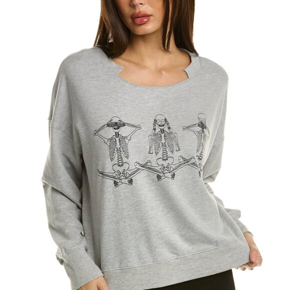 Project Social T’s See No Evil Sweatshirt in Heather Grey, size Small - Picture 1 of 7